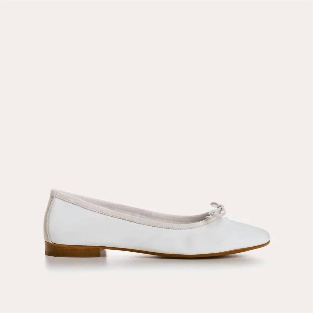 NEW REQINS women's carmen cuir flat in white - Picture 1 of 1